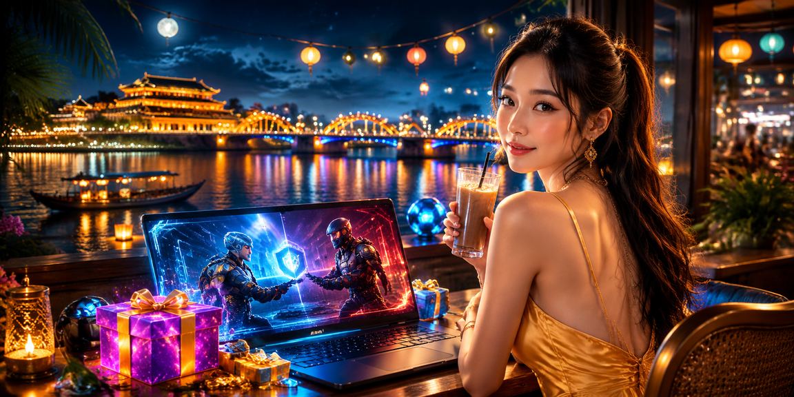 Người chơi thư giãn tại Huế thưởng thức cà phê và chơi game có trách nhiệm